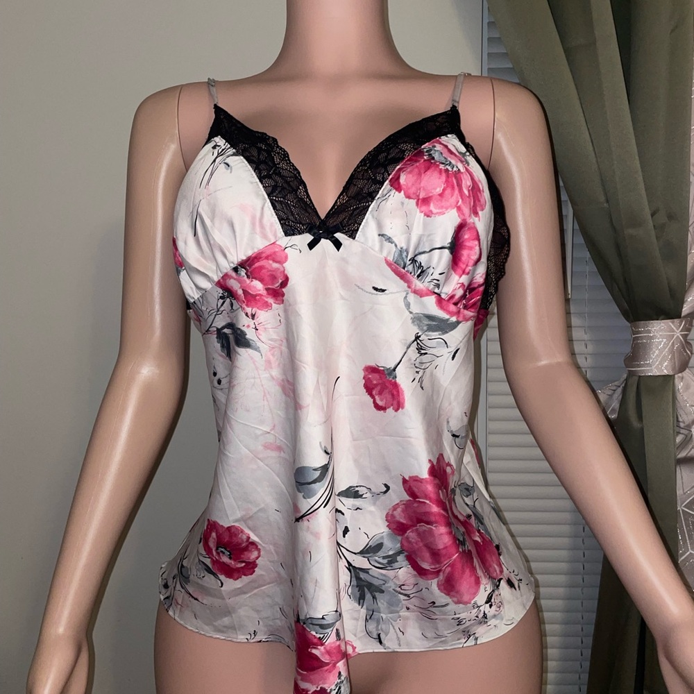 Apt. 9 Pink and Black Lace Chemise